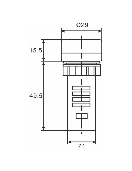 Indicador LED Verde para montaje en panel - 3