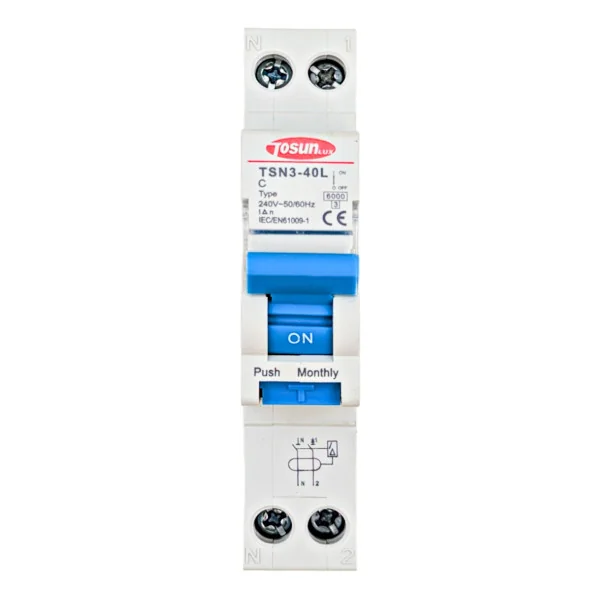 Interruptor Combinado RCBO (Diferencial tipo A + Magnetotérmico) 1P+N 6kA Curva C | 