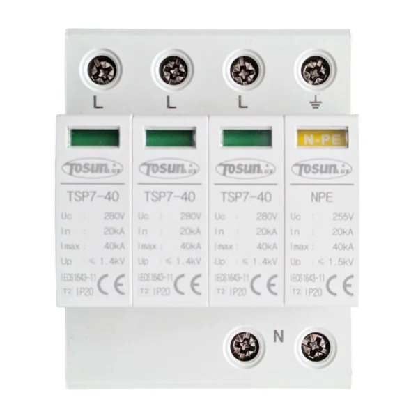 Protector de Sobretensiones Transitorias 3P+NPE AC | 