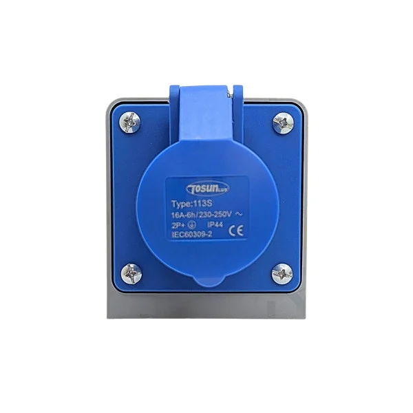 Toma Conector 2P+E AC Macho 16A IP44 | 