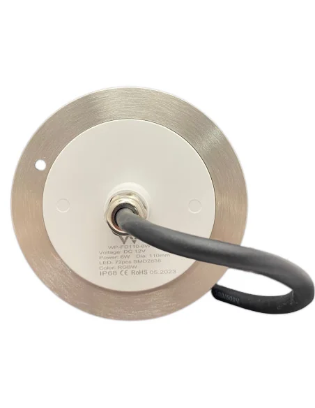 Foco LED Mini Para Piscina En Acero Inoxidable 5 Hilos RGBW 11CM De Diámetro 6W 12V/DC - 2
