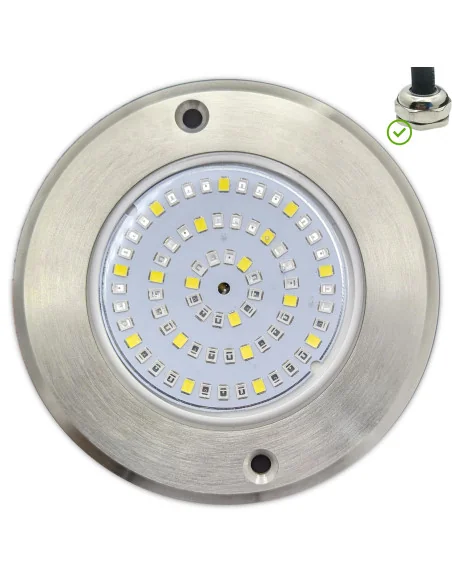 Foco LED Blanco 6W Ø11cm en Acero Inoxidable - 2