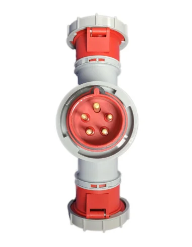Adaptador industrial 32A 400V IP67 3P+N+T 1 clavija / 3 bases - 2