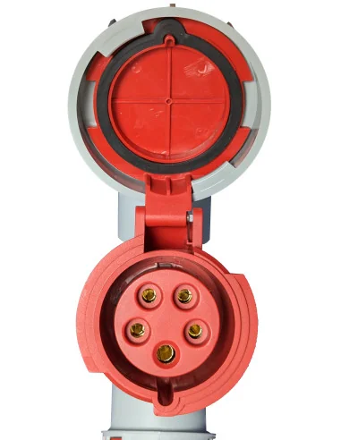 Adaptador industrial 32A 400V IP67 3P+N+T 1 clavija / 3 bases - 4