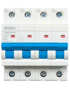 Disyuntor DC 2P ideal para sistemas fotovoltaicos
