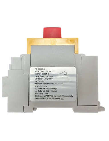 Interruptor Aislador Fotovoltaico 32A para Sistemas Solares - 4