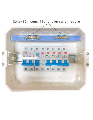 Pack Cuadro Eléctrico 12 Módulos con 5 Interruptores Magnetotérmicos y Interruptor Diferencial - 3