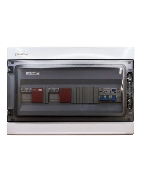 Cuadro Eléctrico Protección DC/AC, 2 String, 4x15A, Sobretensiones, IGA - 1