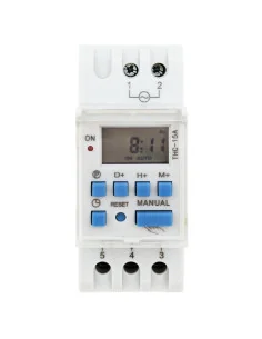Temporizador Horario Digital con Reserva Interruptor THC-15A