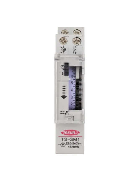 Interruptor Horario Modular Analógico 18mm con Reserva | 