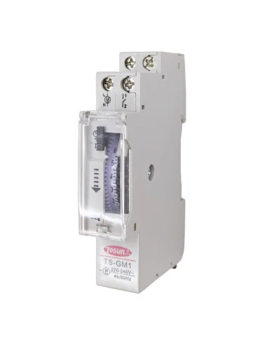 Interruptor Horario Modular Analógico 18mm con Reserva | 