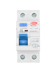 Interruptor TSL3-63 Diferencial 30mA 6KA 1P+N Tipo AC