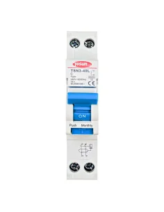 Mini interruptor DIN diferencial + magnetotérmico 30mA