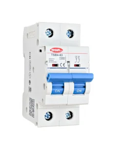 Interruptor magnetotérmico Curva C 10kA 2P 10-63A Tosun 2