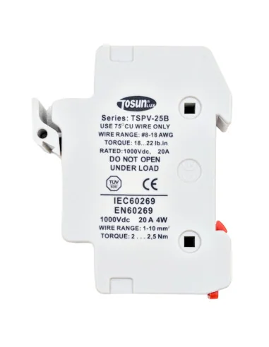 Portafusible Cilíndrico para Fotovoltaica | 