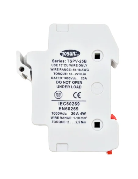 Portafusible Cilíndrico para Fotovoltaica | 