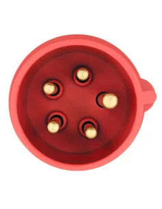 Conector Trifásico Enchufe Macho 4P+T Rojo 2