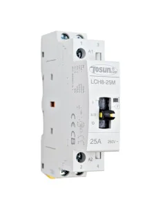 Contactor Modular 2P 25A 230V AC NO | Selector Man-Auto-Paro 2
