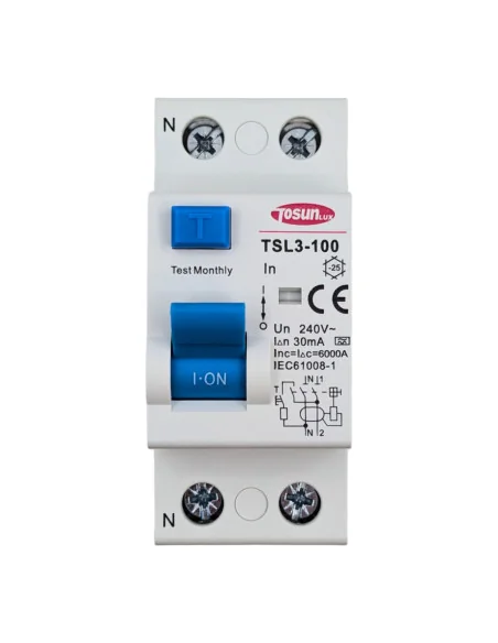 Interruptor Diferencial Residencial 30mA 6KA 80-100A 1P+N tipo A | 