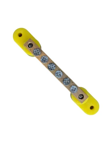 Bloque de Terminales Amarillo 125A 6 Cables - Tierra | 6931934237481