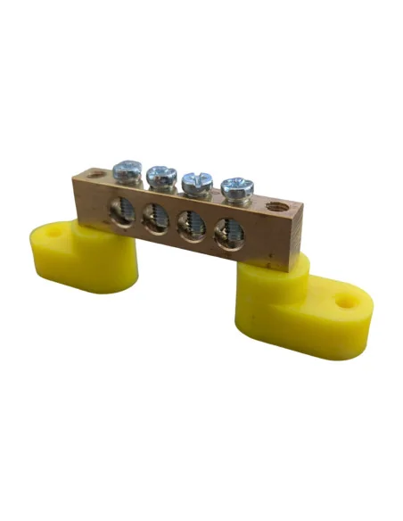 Bloque de Terminales Amarillo 125A 4-12 Cables - Tierra | 6931934234893