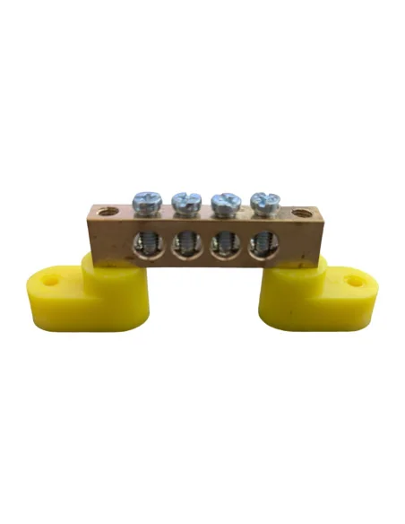 Bloque de Terminales Amarillo 125A 4-12 Cables - Tierra | 6931934234893