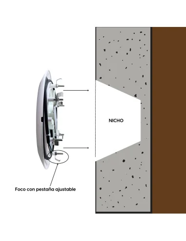 Foco LED de 30W PAR56 para Nicho para Piscinas - Eficiente y Duradero | 