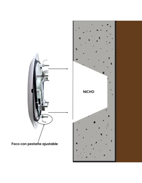 Foco LED de 30W PAR56 para Nicho para Piscinas - Eficiente y Duradero | 