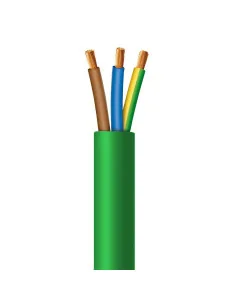Manguera Verde Flexible Libre de Halógenos 3x2,5 mm²