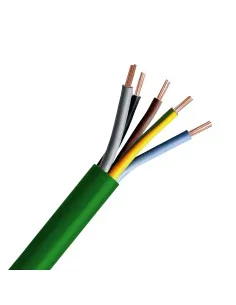 Manguera Verde Flexible Libre de Halógenos 5x6 mm²