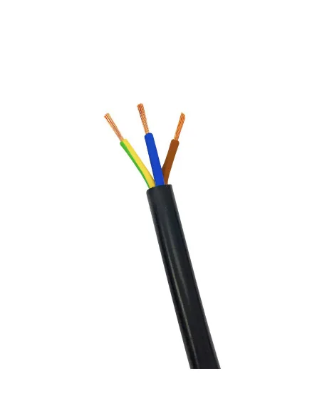 Manguera Eléctrica Flexible Negra 3x1,5 mm² (metro) | 