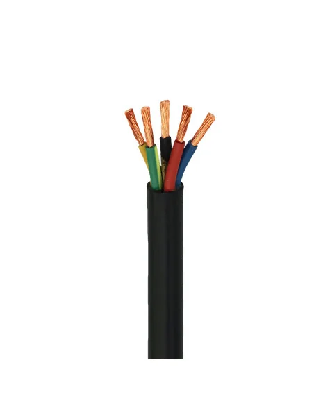 Manguera Eléctrica Flexible Negra 5x1,5 mm² (metro) | 