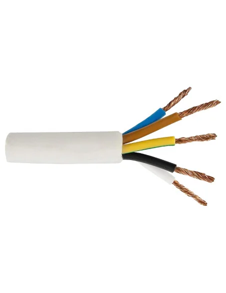 Manguera Eléctrica Flexible Blanca 5x1,5 mm² (metro) | 