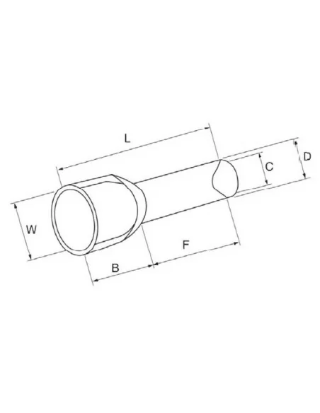 Terminal de punta hueca aislada (100 unidades) | 6931934210187