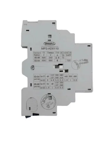 Contacto Auxiliar AD0110 1NC (FAULT) + NO para Guardamotor | 