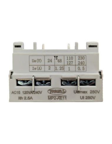 Contacto Auxiliar Frontal para Guardamotor AE11 NO+NC |