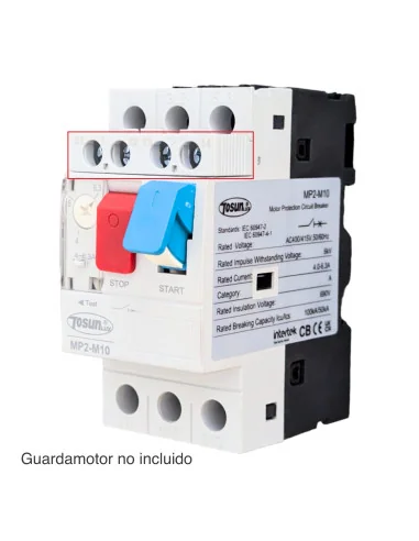 Contacto Auxiliar Frontal para Guardamotor AE11 NO+NC |