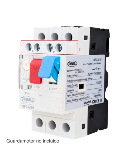 Contacto Auxiliar Frontal para Guardamotor AE11 NO+NC | 