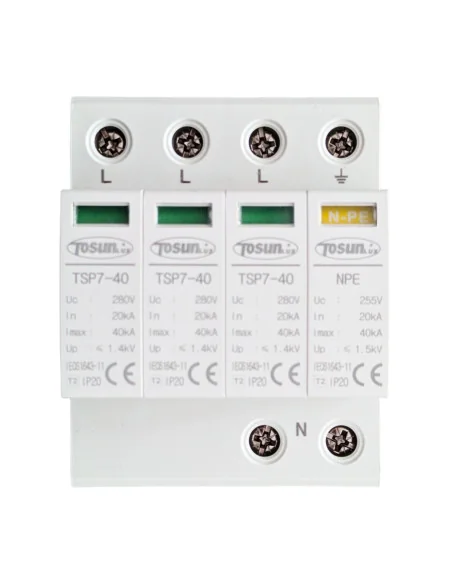 Protector de Sobretensiones Transitorias 3P+NPE AC | 