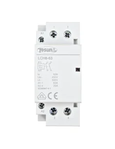 Contactor Modular Estrecho 2P 230V AC NO | Relé Tosunlux 2