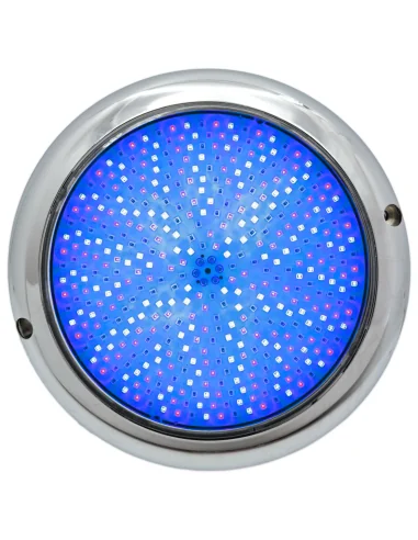 Foco LED RGB de 15CM de Diámetro 15W con Cable de 4 Hilos Acero Inox AISI316 | 