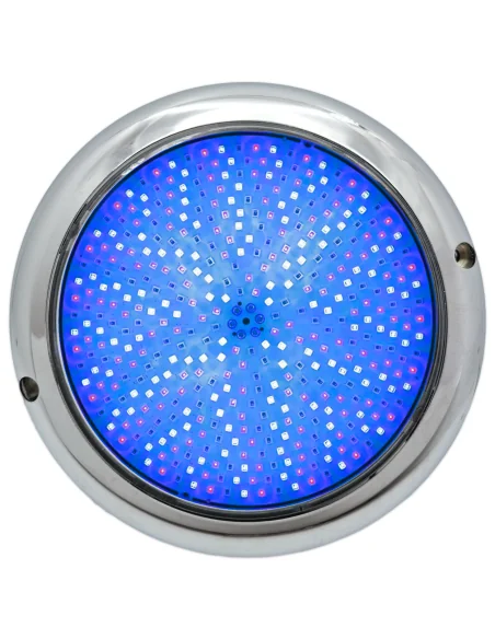 Foco LED RGB de 15CM de Diámetro 15W con Cable de 4 Hilos Acero Inox AISI316 | 
