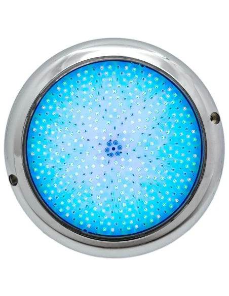 Foco LED RGB de 15CM de Diámetro 15W con Cable de 4 Hilos Acero Inox AISI316 | 