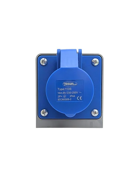 Toma Conector 2P+E AC Macho 16A IP44 | 
