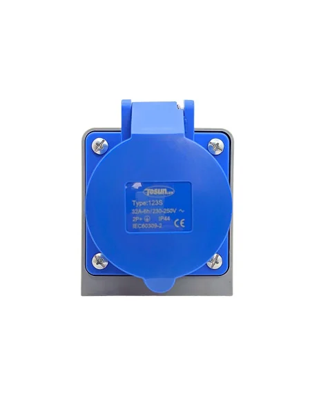 Toma Conector 2P+E AC Macho 32A IP44 | 