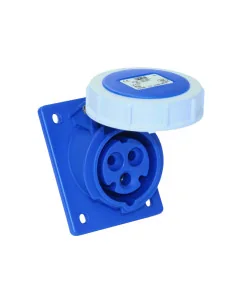 Base CETAC inclinada 16A para empotrar 230V IP67 3P 2
