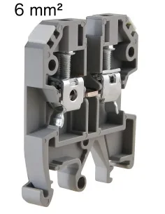Terminales para conexiones en carril Din - 6 mm² L + N + T | Celectricos