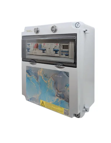 Cuadro Eléctrico para Piscina Protección Completa| Transformador + Contactor Motor y Clorador | 0,5 - 2 CV | 