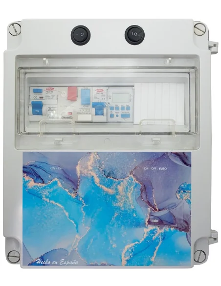 Cuadro Eléctrico para Piscina con Transformador 12V/AC | 0,5 a 2 CV | 