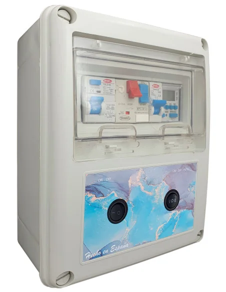 Cuadro Eléctrico Piscina Básico | Transformador 50W 12V/AC | 0,5 a 2 CV | 